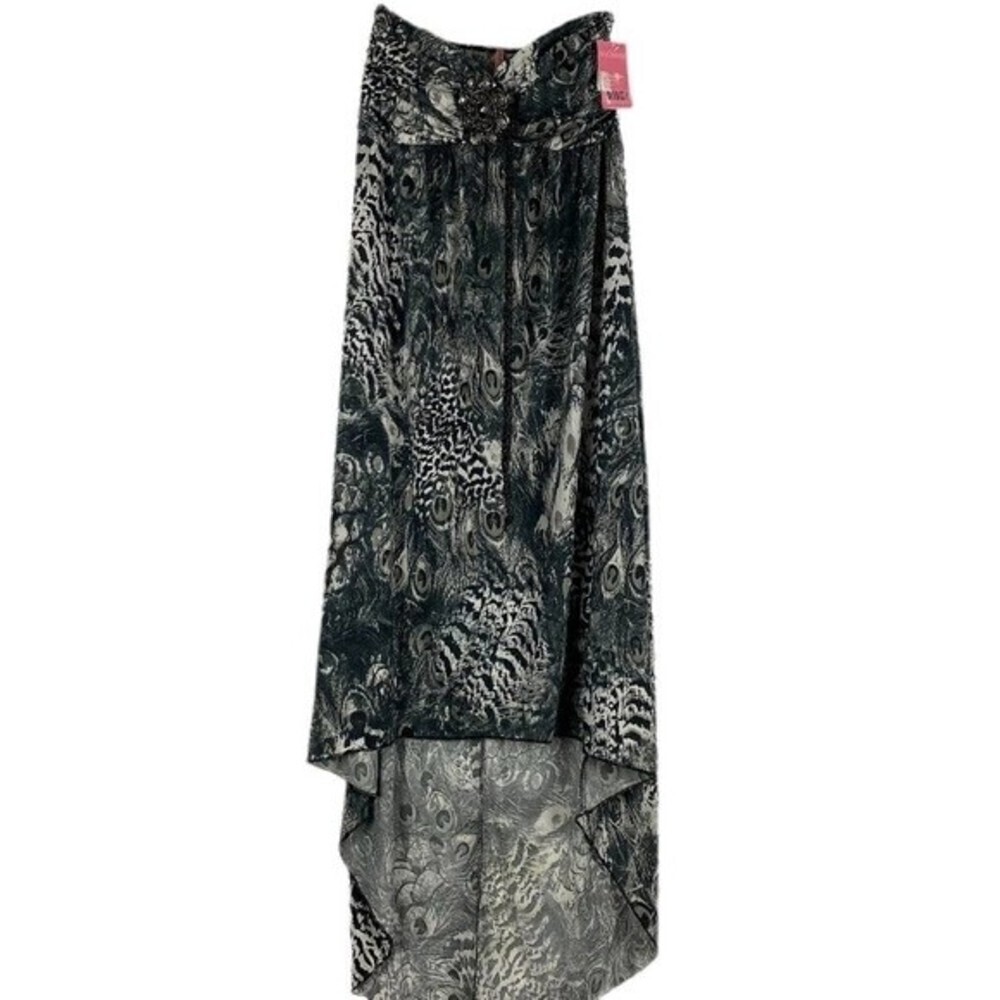 Ingear Womens Maxi Dress Large Gray Strapless Lightweight Ladies